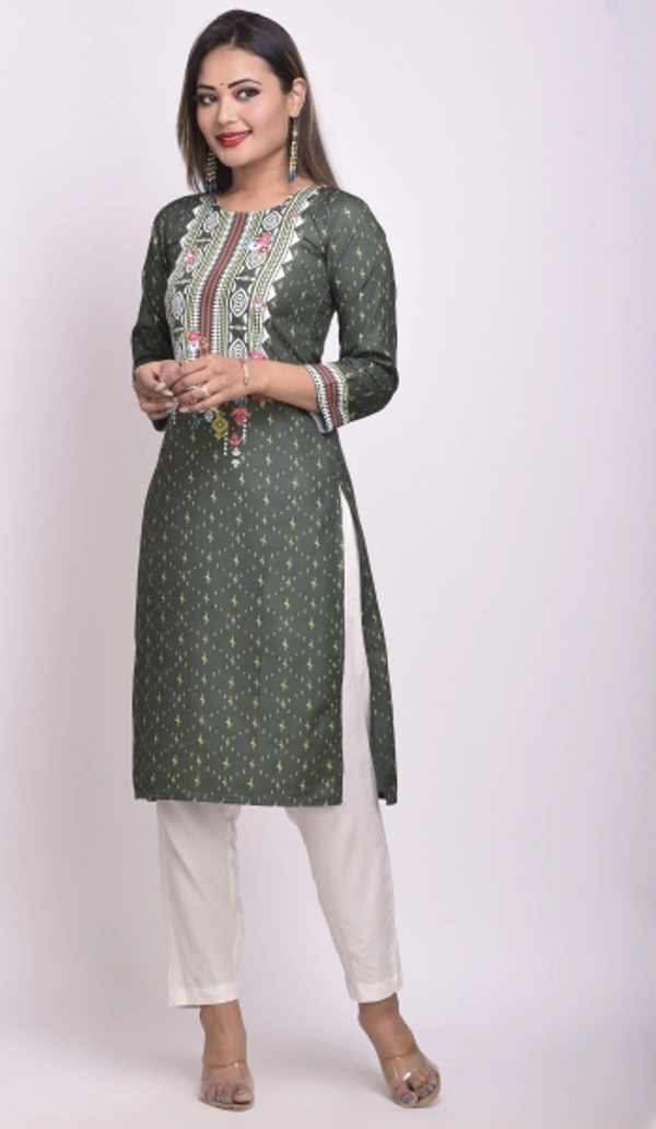 Women's Kurta  - Grey, L