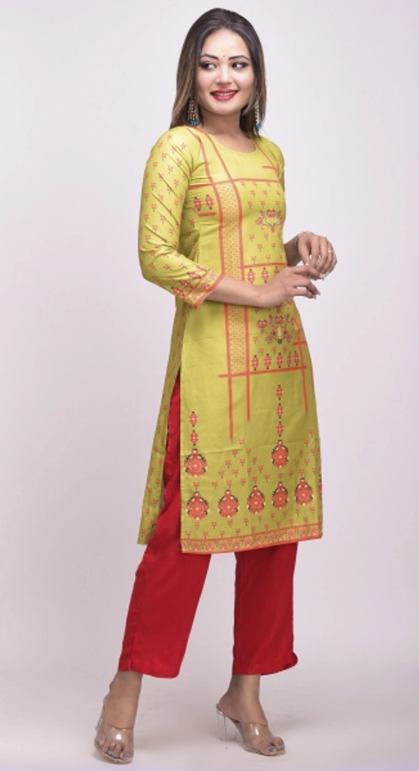Women's Kurta  - Yellow, L