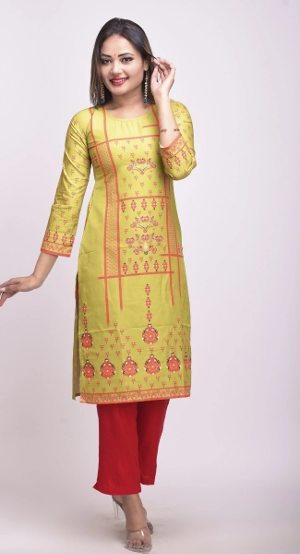 Women's Kurta  - Yellow, XXL