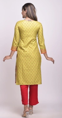 Women's Kurta  - Yellow, XXL