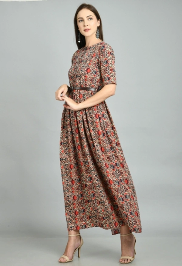 Women's Fit And Flare Multicolour Dress - Multicolour, S