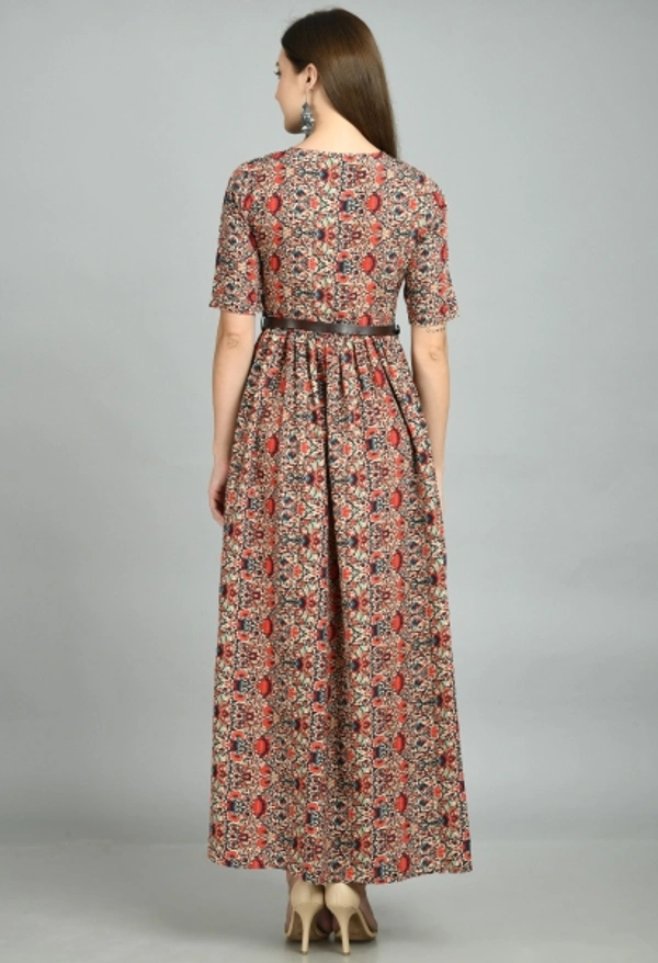 Women's Fit And Flare Multicolour Dress - Multicolour, Xl