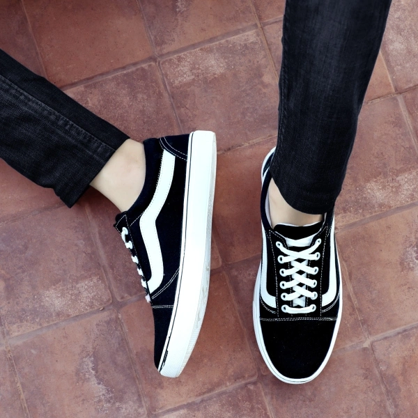 Casual Sneakers Shoes For Men's - Black , 8
