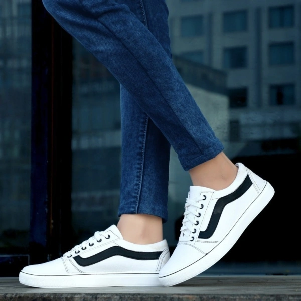 Casual Sneakers Shoes For Men's - White, 10
