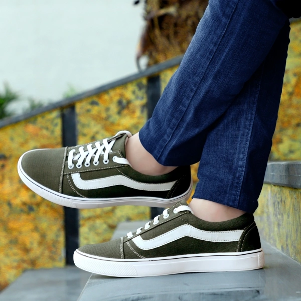 Casual Sneakers Shoes For Men's - Green, 6