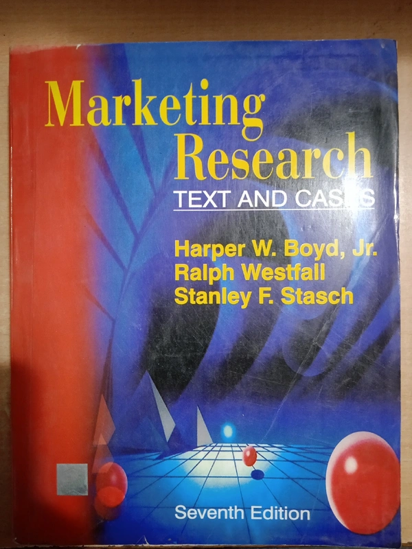 Marketing Research, By Harper W. Boyd, Jr