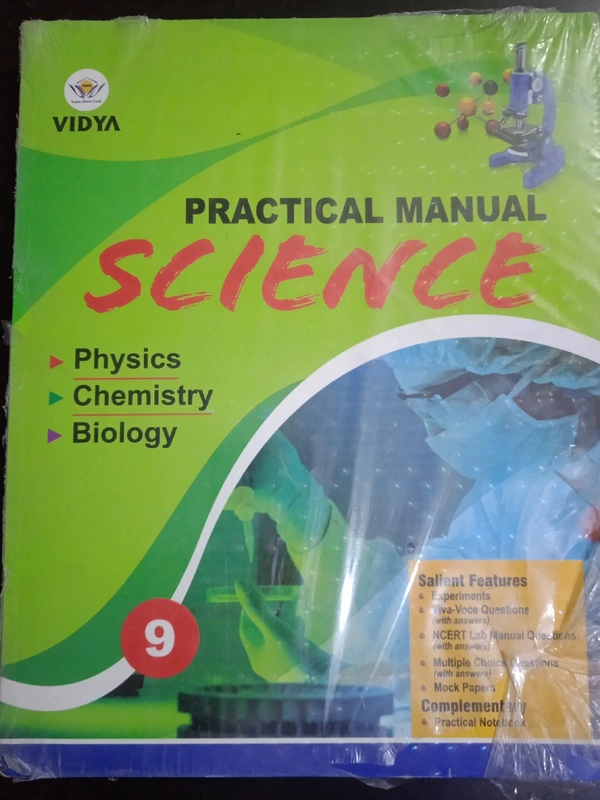 Science Class 9th , Pratical Manual, 3 Notebooks Books(physics, Chemistry, Biology)  - New
