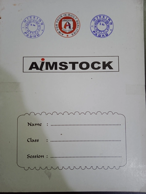 Aimstock Notebook, Medium Size, Kids 3 Lining English Notebook, Pages 80 - Like New