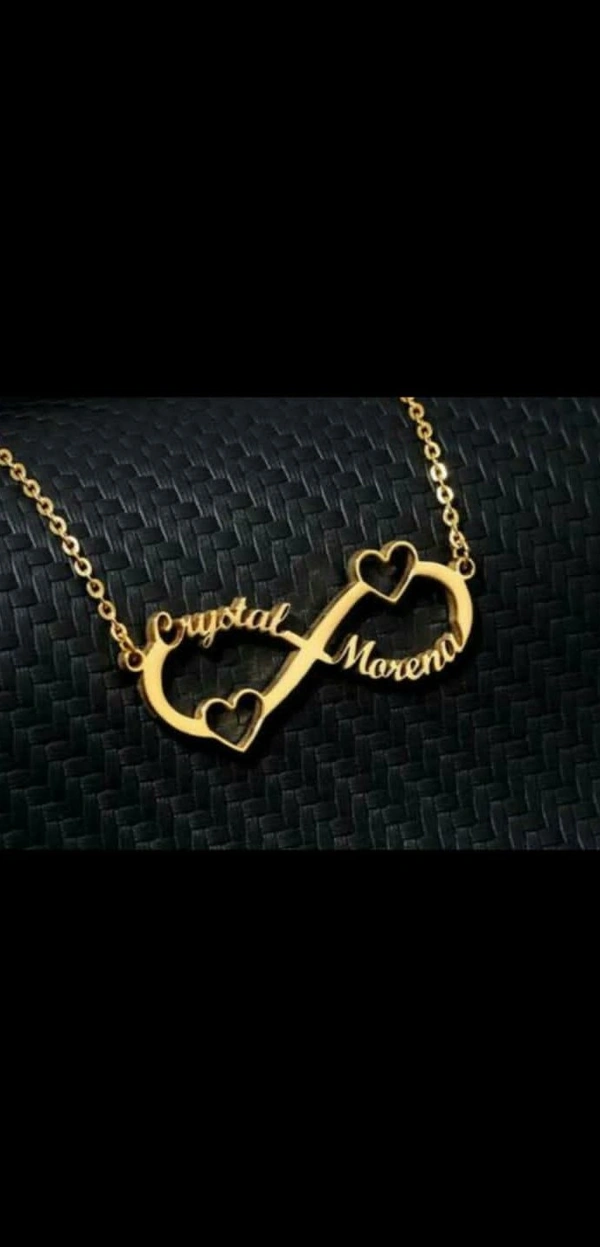 INFINITE DUBLE ♾ NAME PENDANT  - GOLDAN