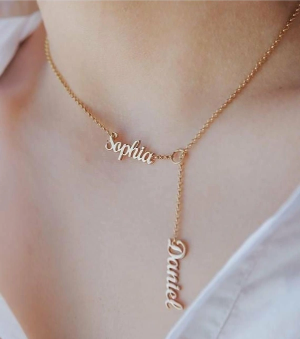 DUBLE NAME PENDANT  - SILVER