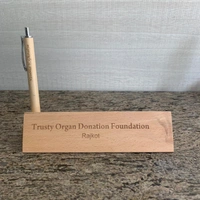  Wooden Triangle Box with pen