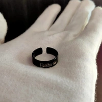 Customized Name Ring With your name engraved - BLACK ⚫