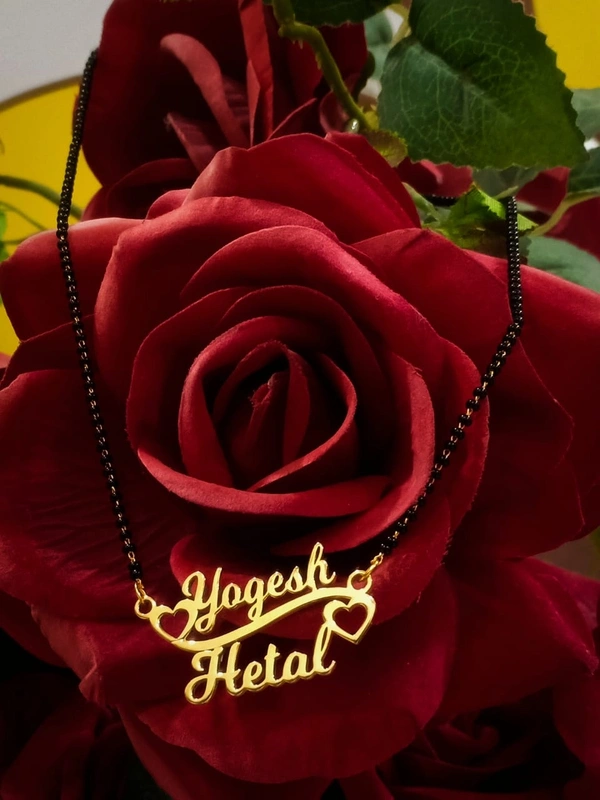 DOUBLE  NAME PENDANT MANGALSUTRA  - GOLDAN