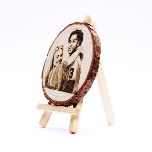 NATURAL WOOD ENGRAVED FRAME