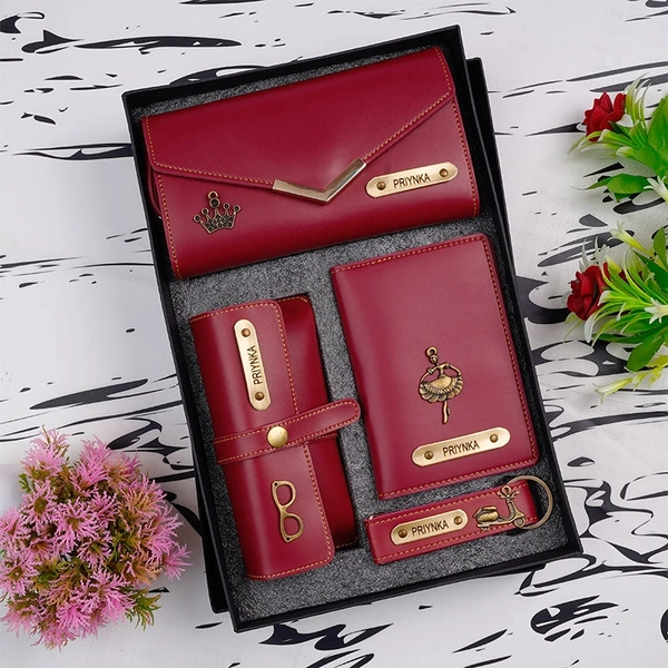  Leather Combo For Women's - Bright Red