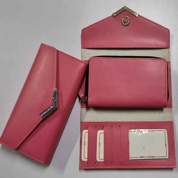 Personalized Ladies Clutch With Charm - pink