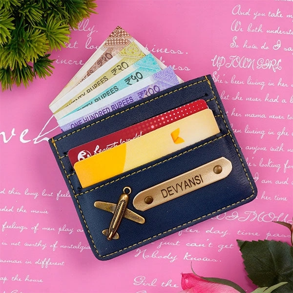 Personalized Minimalistic Card Holder - BROWN
