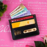 Personalized Minimalistic Card Holder - BROWN