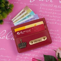 Personalized Minimalistic Card Holder - BROWN