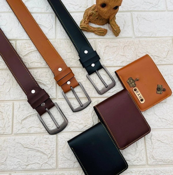 Wallet + Belt Combo - Tan