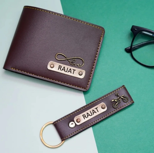 Men's Wallet + keychin  - Brown