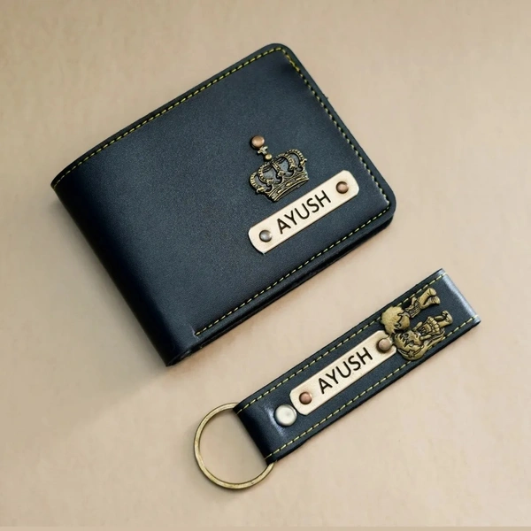 Men's Wallet + keychin  - Black