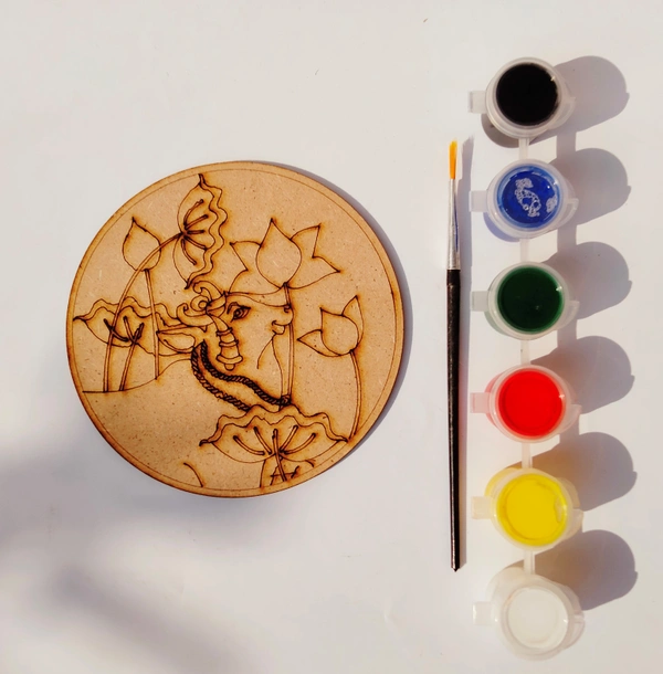 Pichwai Cow 4 - DIY Kit with tempera colours